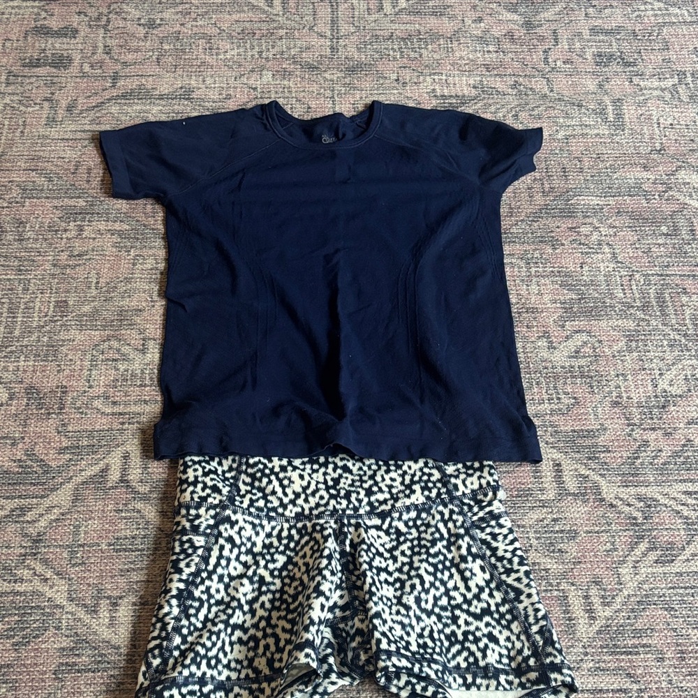 Athleta Kids/old navy  Navy and White Matching Set